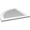 Ekena Millwork Quarter Round Top Left Surface Mount PVC Gable Vent w/ 3-1/2"W x 1"P Standard Frame, 30"W x 34"H GVPQL30X3401SN - alternate 5